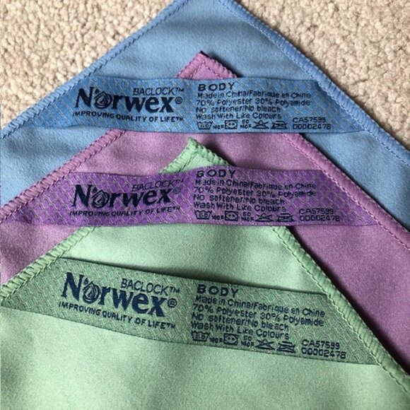 SALE 2 for $26 / 3 for $33 - Norwex BACLOCK Body Cloths Set of 3, Size 8"x8" - Picture 2 of 8
